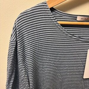 Mike Jaymes Navy and Blue Striped Shirt